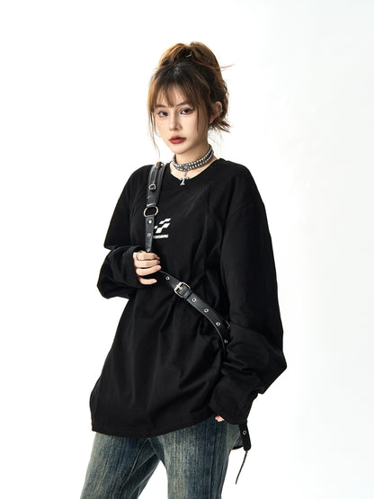 Logo Print Oversize Long sleeved T-shirt NA2964