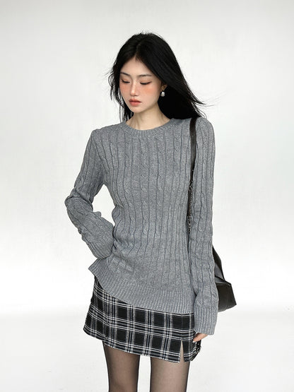 Round Neck Knit Sweater NA4584