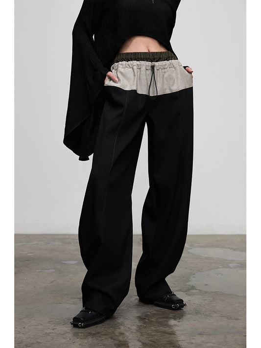 Fake Two-Piece Wide-leg Trousers NA4219-K