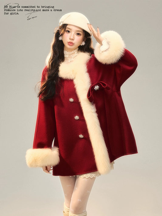 Fox Fur Wool Double-Faced Jacket NA7483