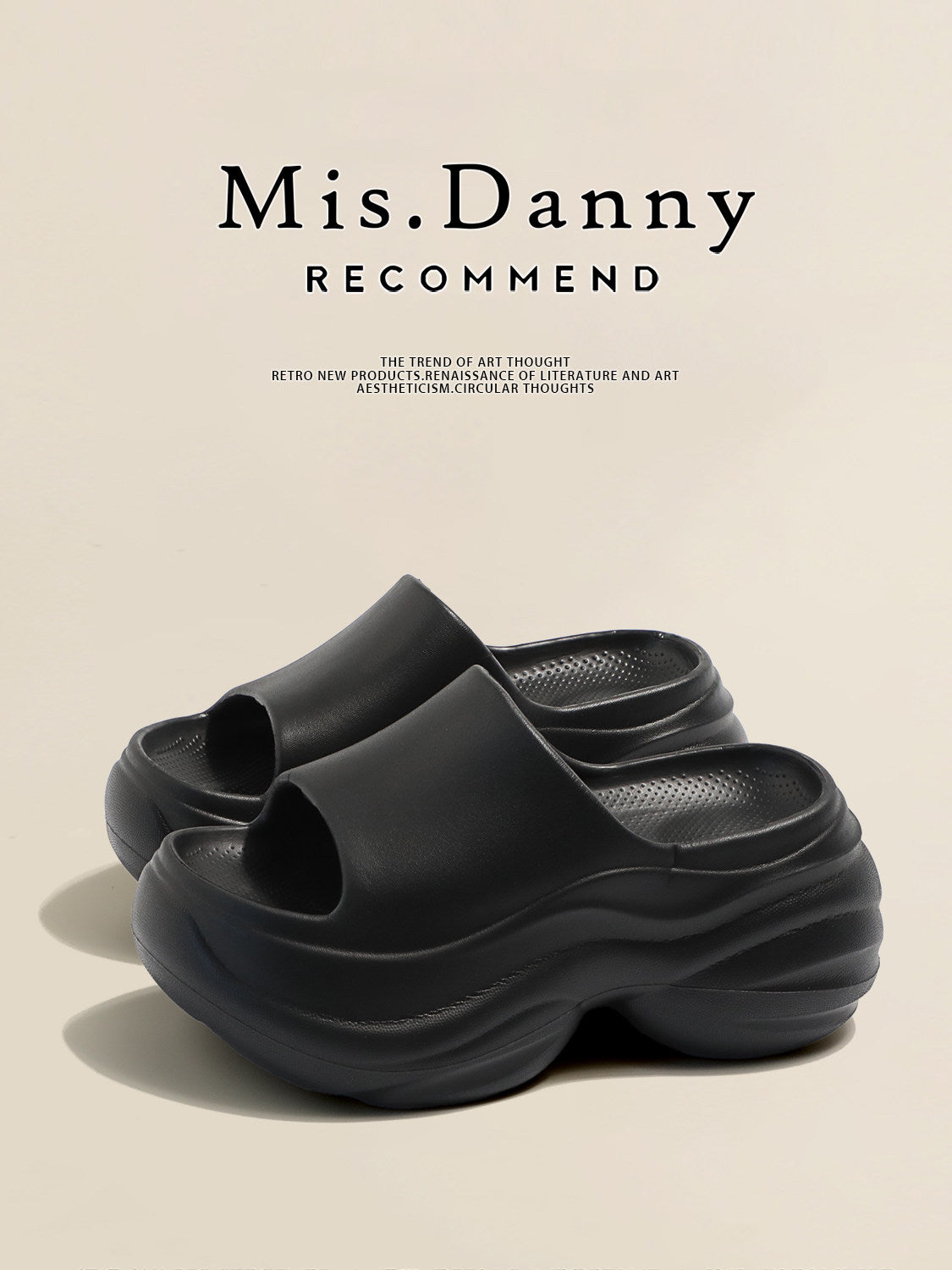 Chunky Sole Open-Toe Mules NA8651