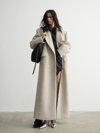 Double Breasted Wool Long Coat NA5180