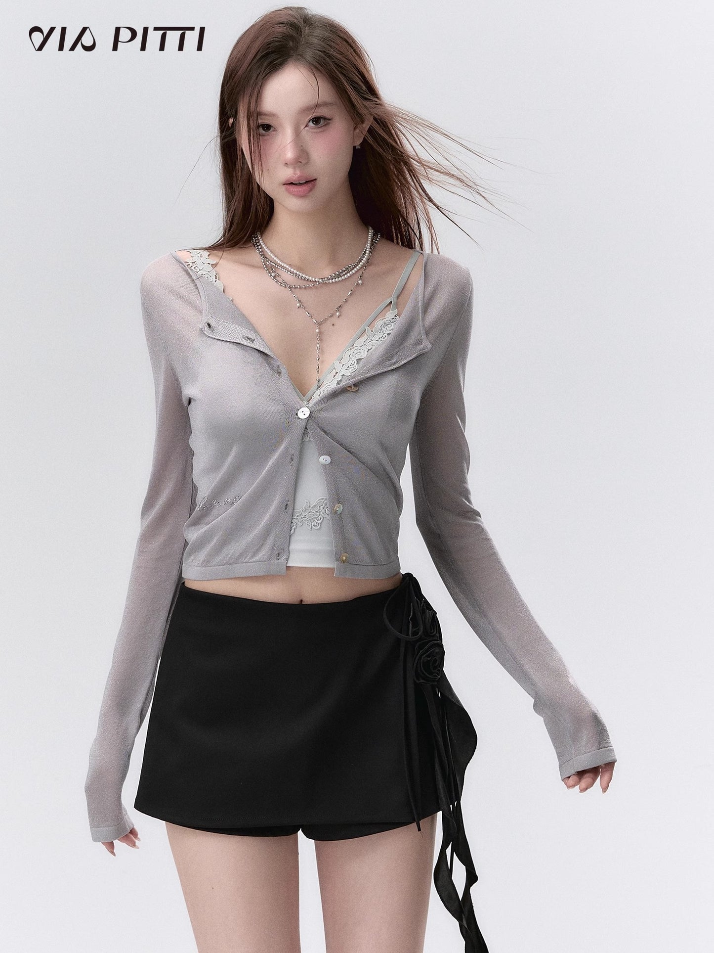 Thin Transparent Sunshade Knit Cardigan NA4766