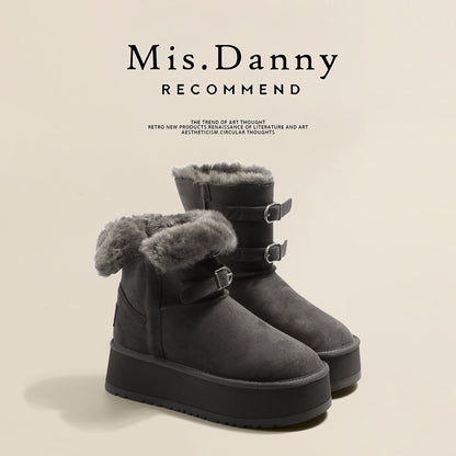 5cm Thick-Sole Fleece Lining Winter Boots NA8698