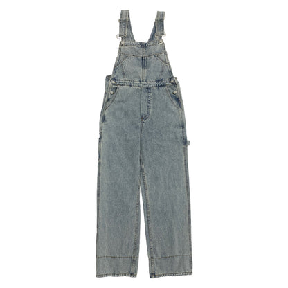 Washed Wide Leg Denim Overalls NA9079
