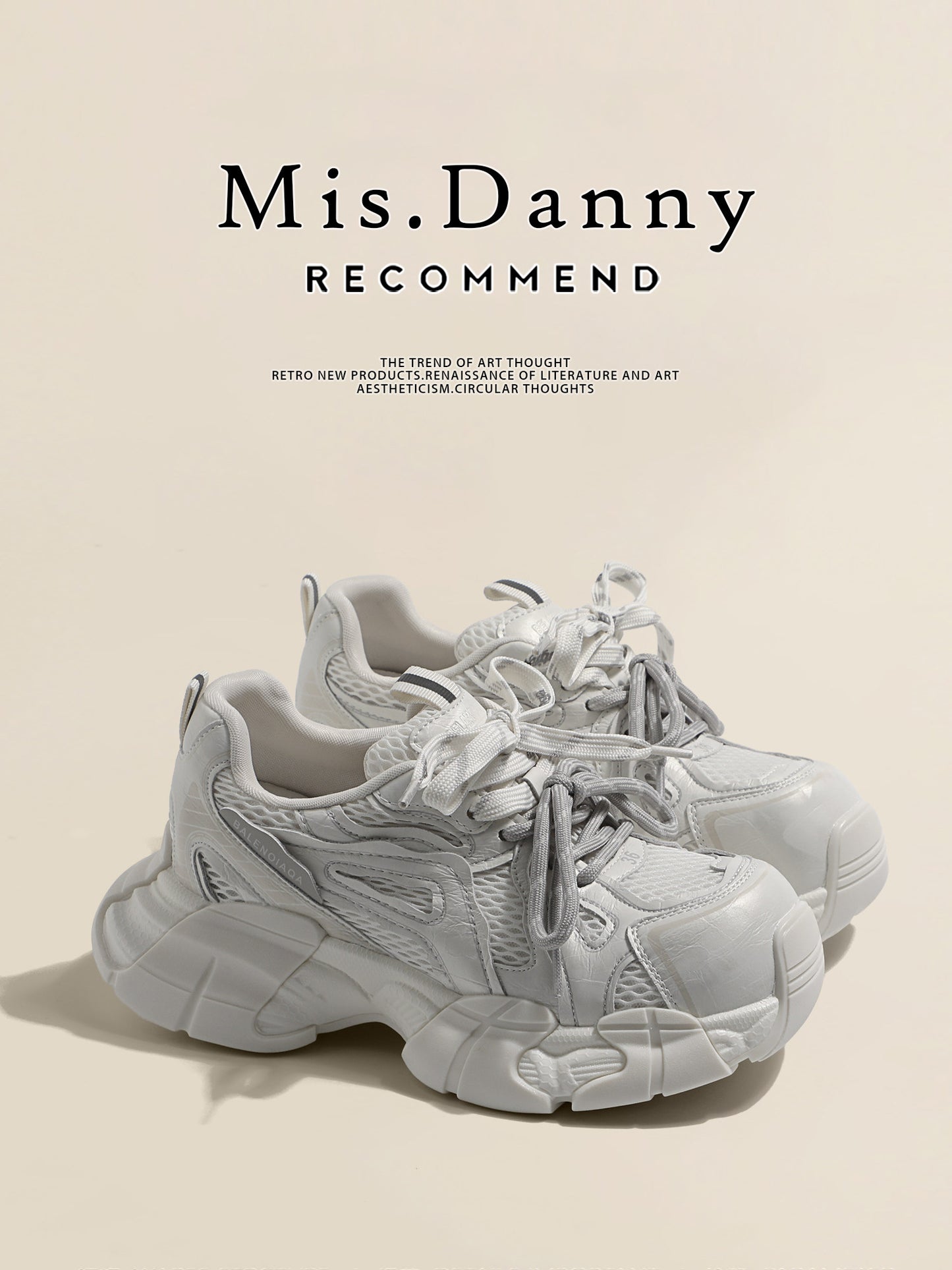 Platform Chunky Sole Lace-Up Sneakers NA8743