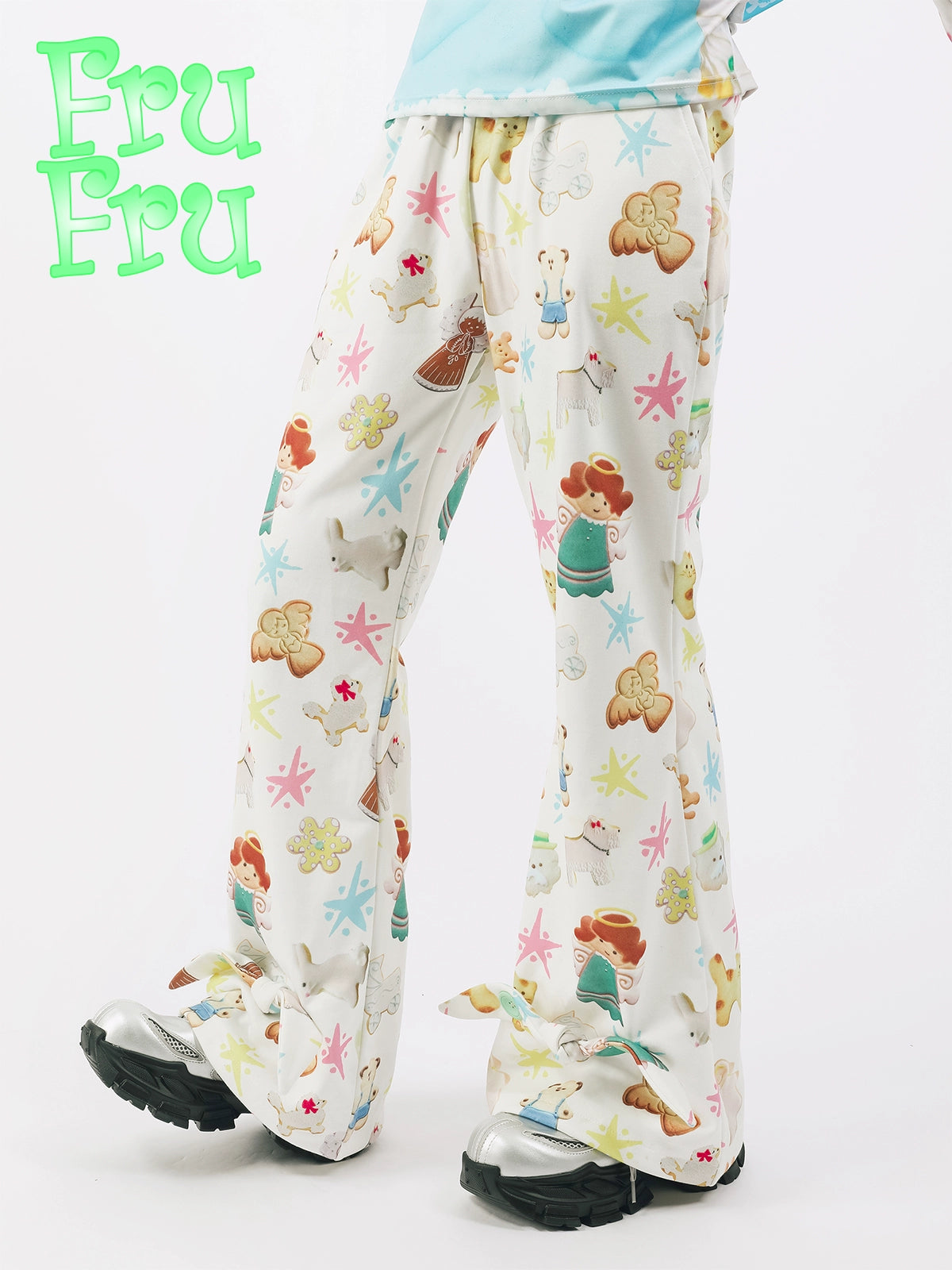 Cookie Print Flare Pants NA6571