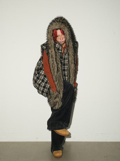 Fake Fur Pocket Design Scarf NA9202