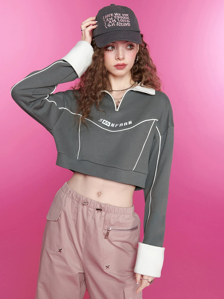 Oversize Cropped Sweatshirt NA6758