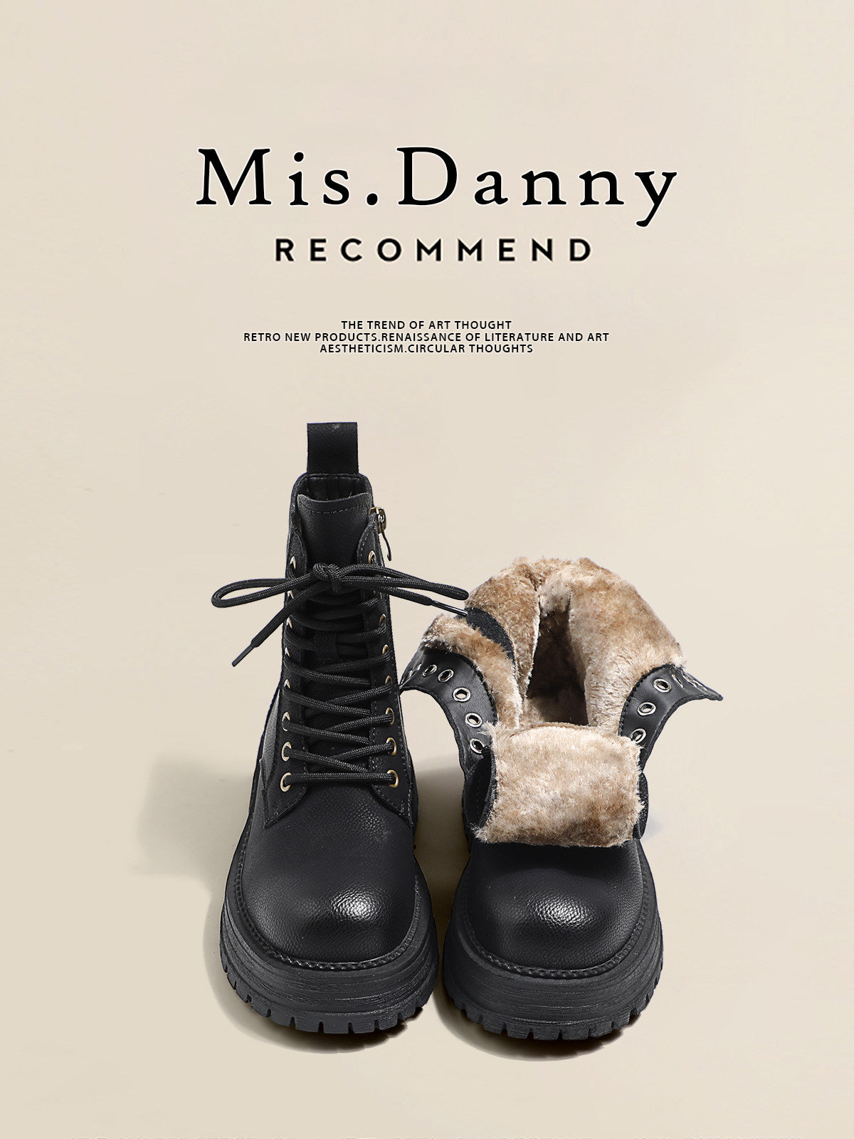 Thick Lining Platform Short Boots NA8780