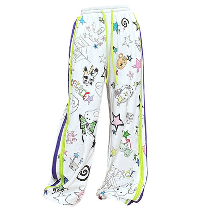 Graffiti Print Sweatpants NA6616