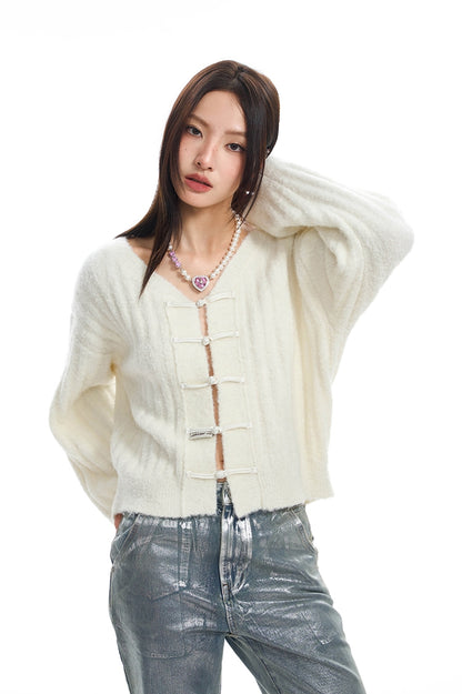 V-Neck Short Knit Cardigan NA6085