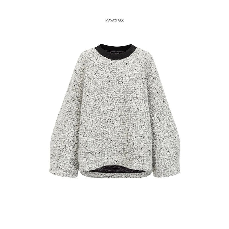 Wool Long Sleeve Knit Sweater NA4296