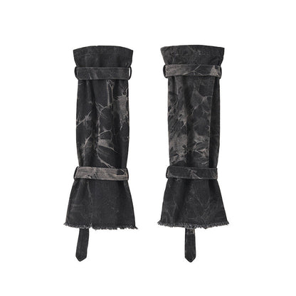 Off-Shoulder Strapless Denim Mini Dress & Leg Sleeves NA8901