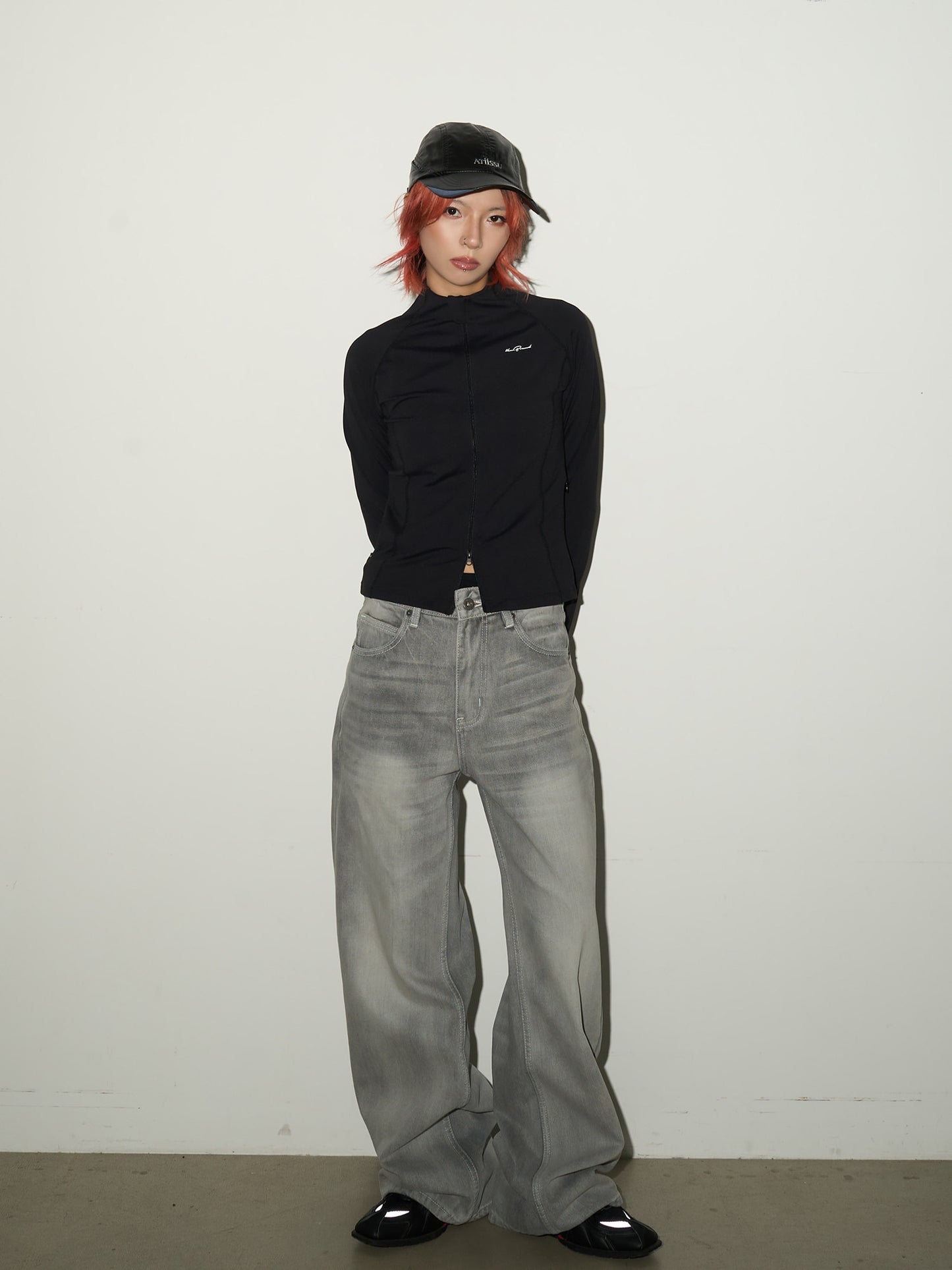 Washed Wide Leg Denim Jeans NA9205