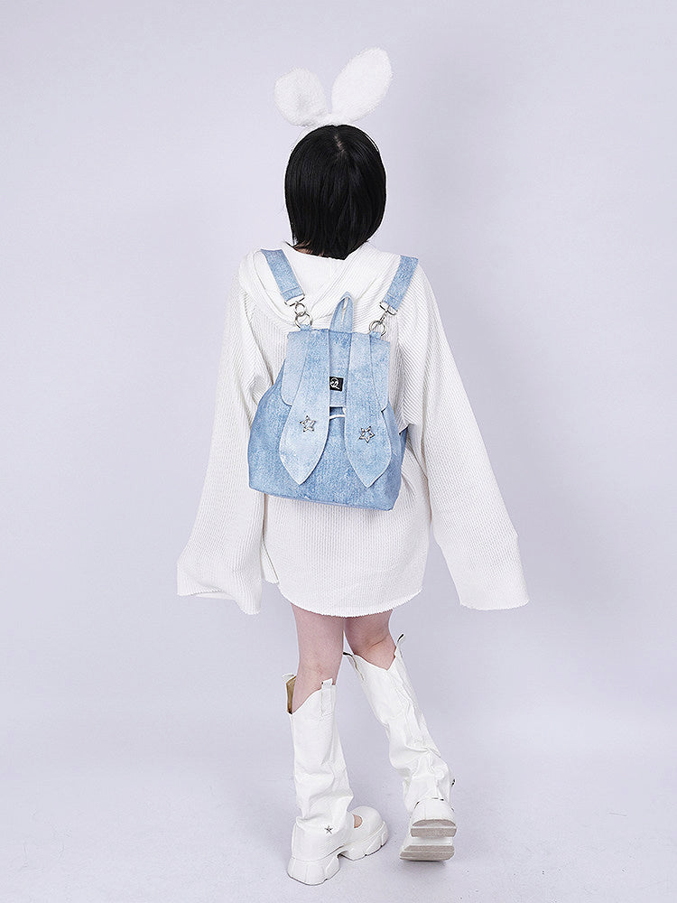 Large Capacity Denim Bunny Backpack NA8422