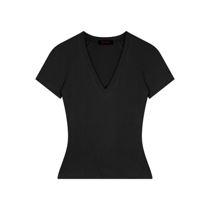 Slim Fit V-neck Short Sleeve T-shirt NA3848