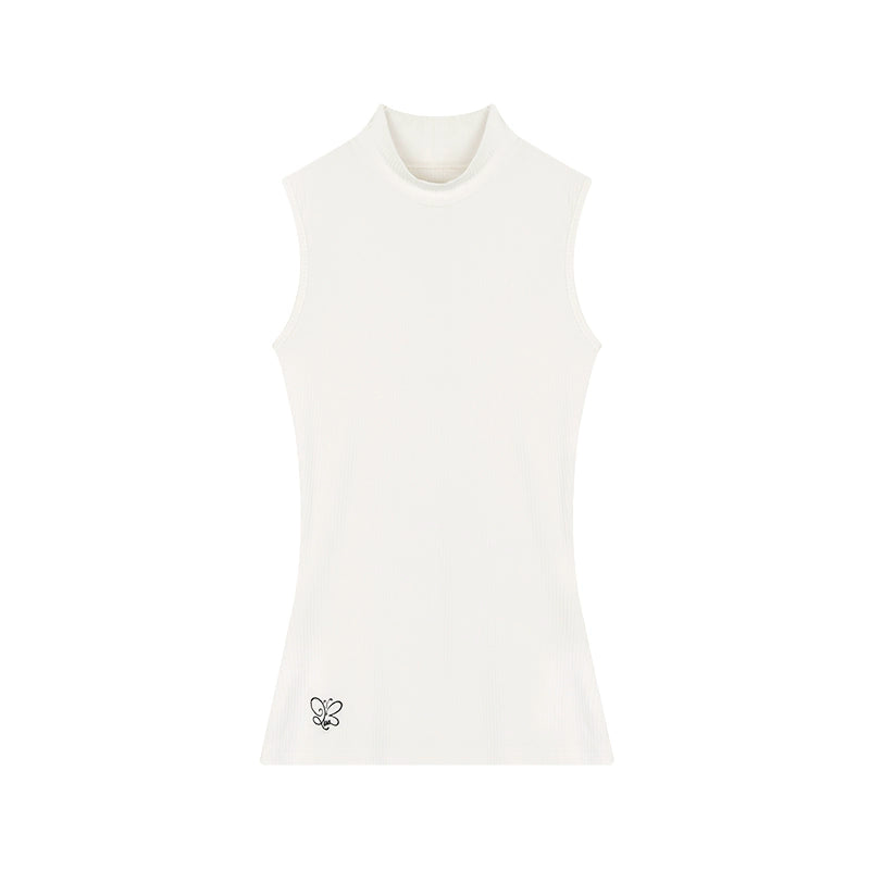 Stand Neck Sleeveless Knit Top NA3905