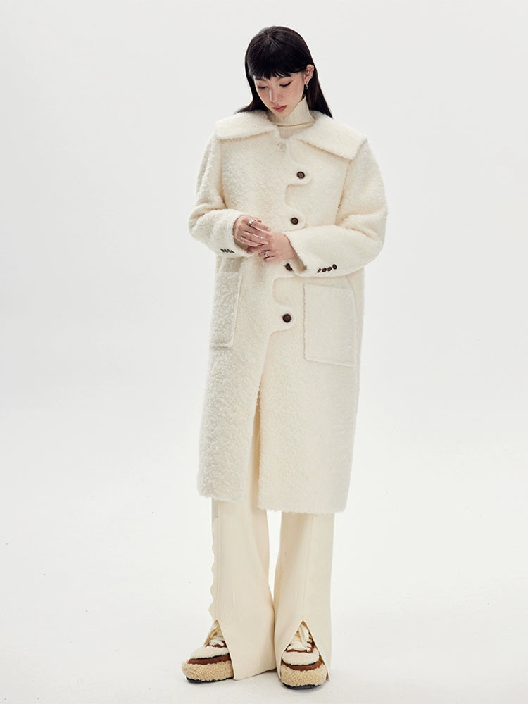 Wave Edge Wool Blend Coat NA5363