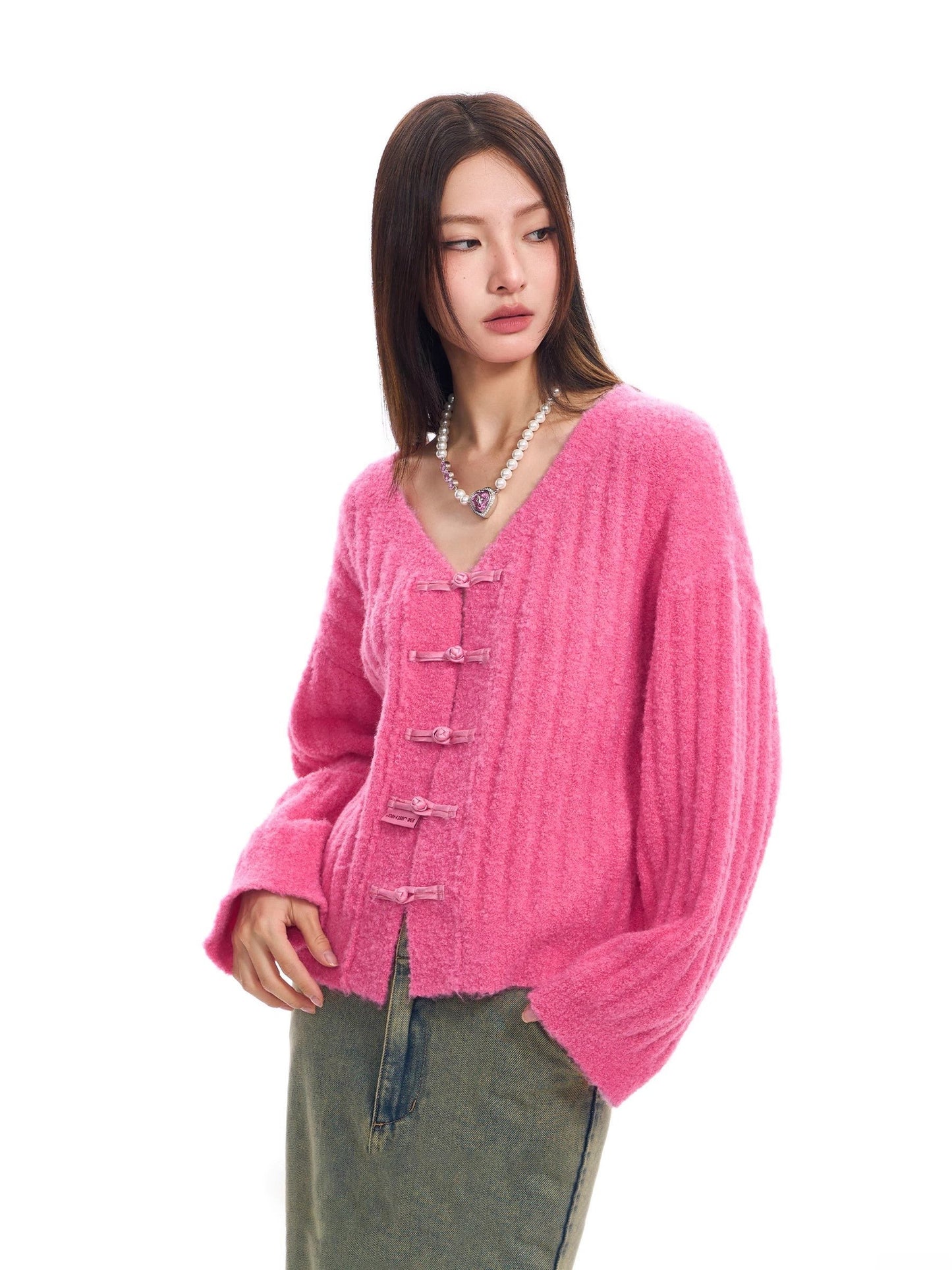 V-Neck Short Knit Cardigan NA6085