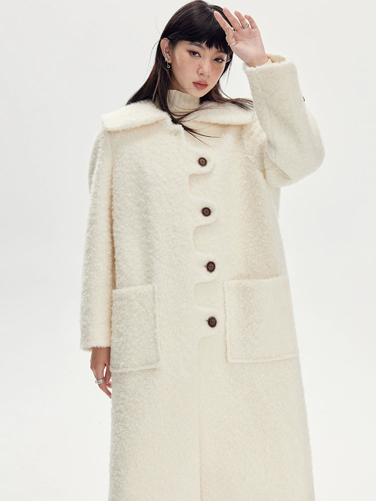 Wave Edge Wool Blend Coat NA5363