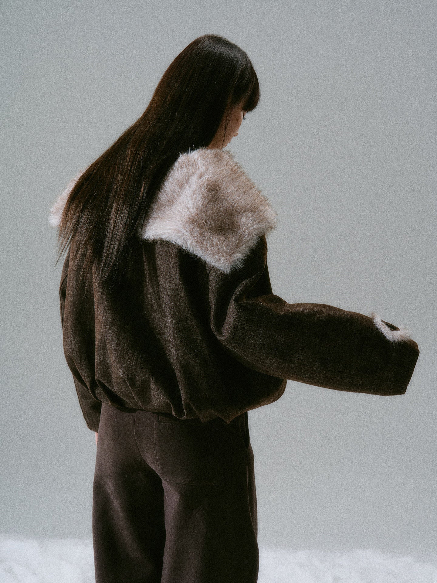 Plush Flower Bud Short Jacket NA8788