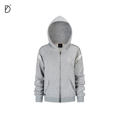 Plain Zip Hoodie & Drawstring Wide Leg Sweatpants Setup NA8940