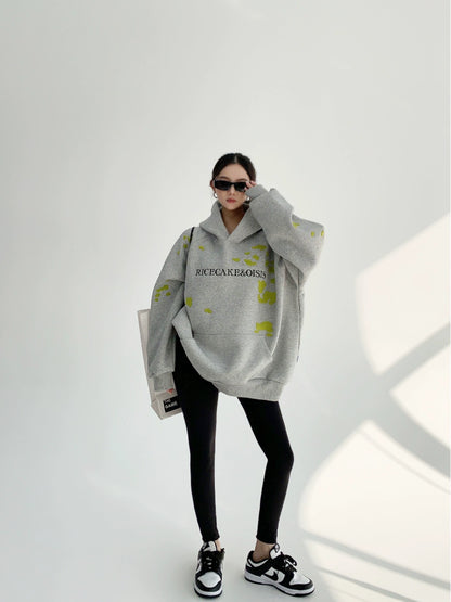 Embroidery Oversize Hoodie NA2815