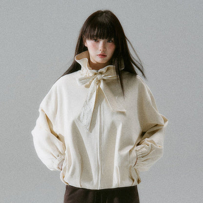 Bow Tie Collar Oversize Jacket NA8858