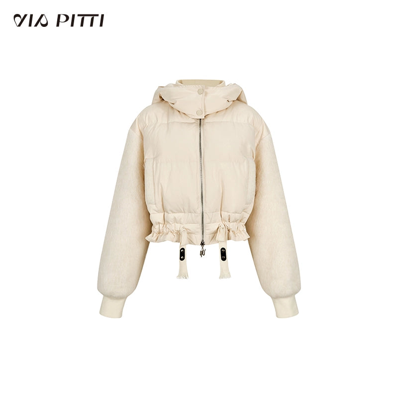 High Neck White Duck Down Jacket NA5030