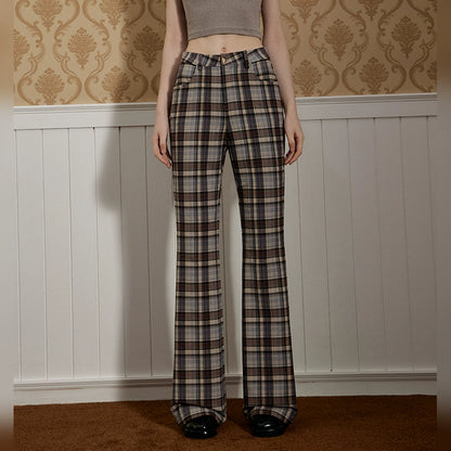 Plaid Micro Flare Pants NA3270