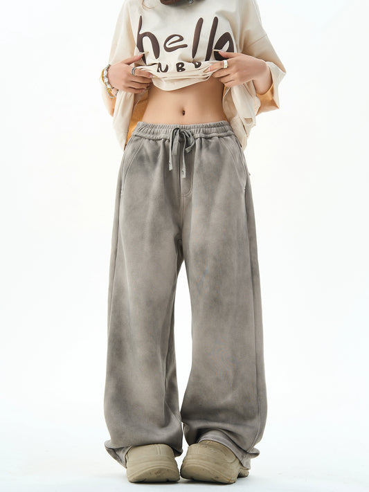 Washed Wide Leg Sweatpants NA3007