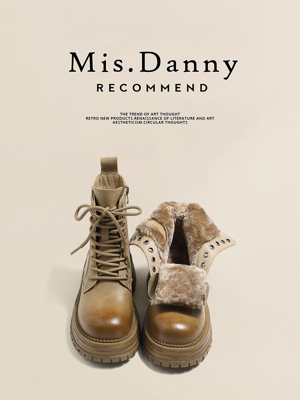 Thick Lining Platform Short Boots NA8780