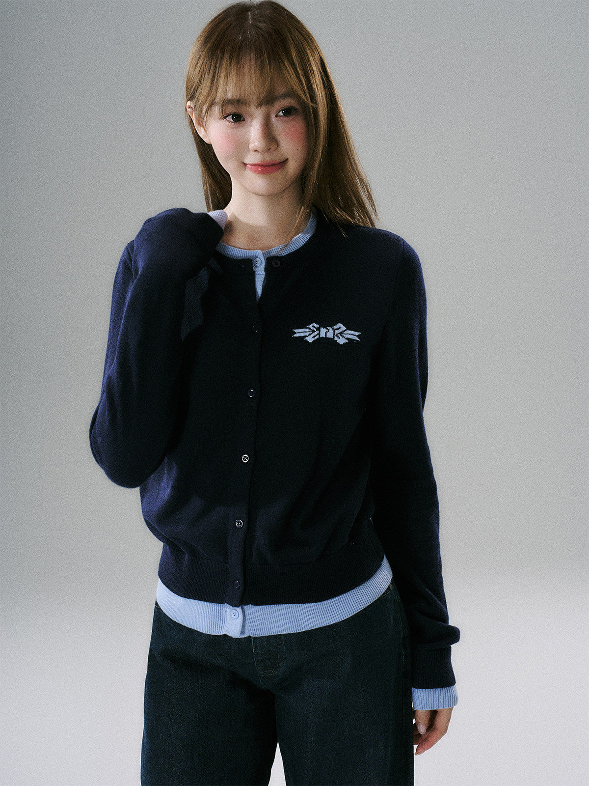 Logo Embroidery Knit Cardigan NA8836