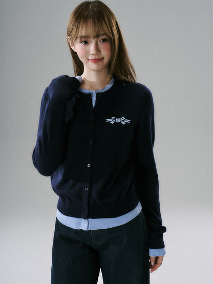Logo Embroidery Knit Cardigan NA8836