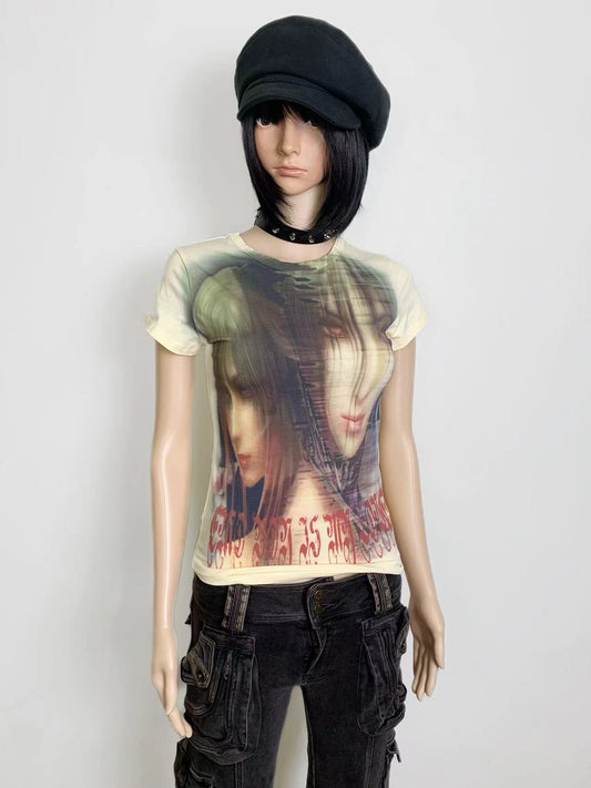 Graffiti  Design Short Sleeve T-Shirt NA7607