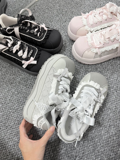 Lace Trim Platform Shoes NA8526