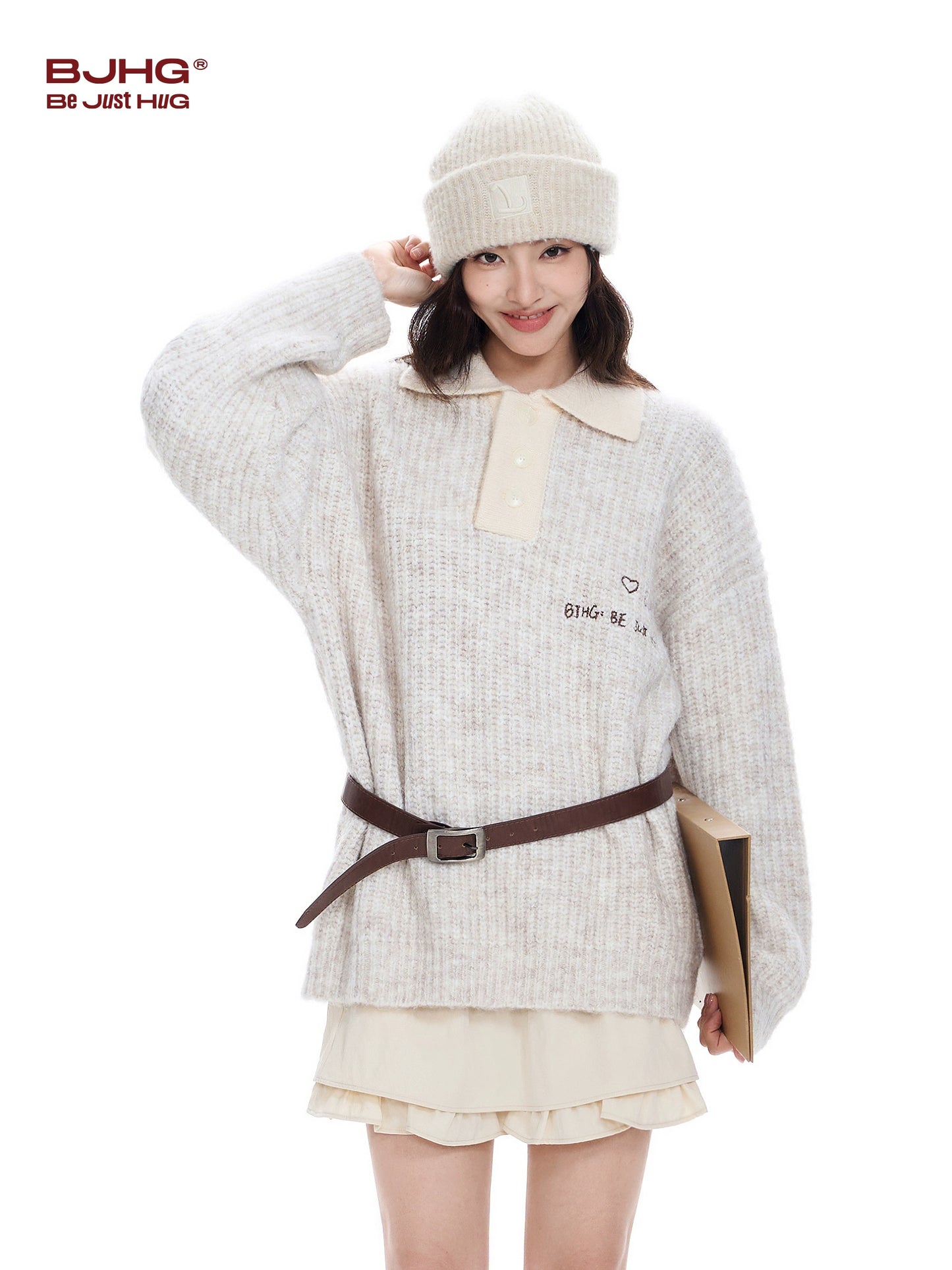 Pullover Polo Knit Sweater NA6096