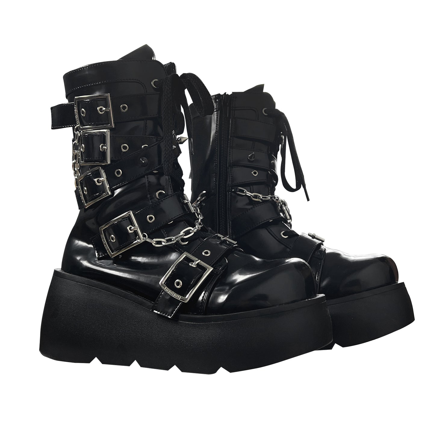 Cross Buckle Platform Short Boots NA8522