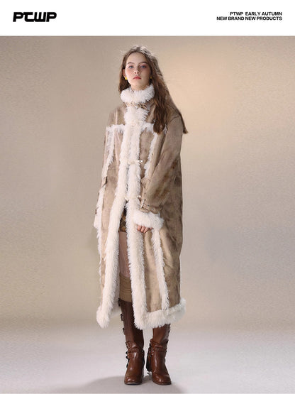 Thickened Suede Fur Long Coat NA5681