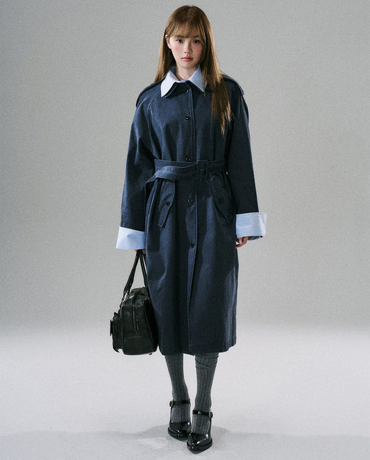 Detachable Rose-Fenced Girl's Trench Coat NA8789