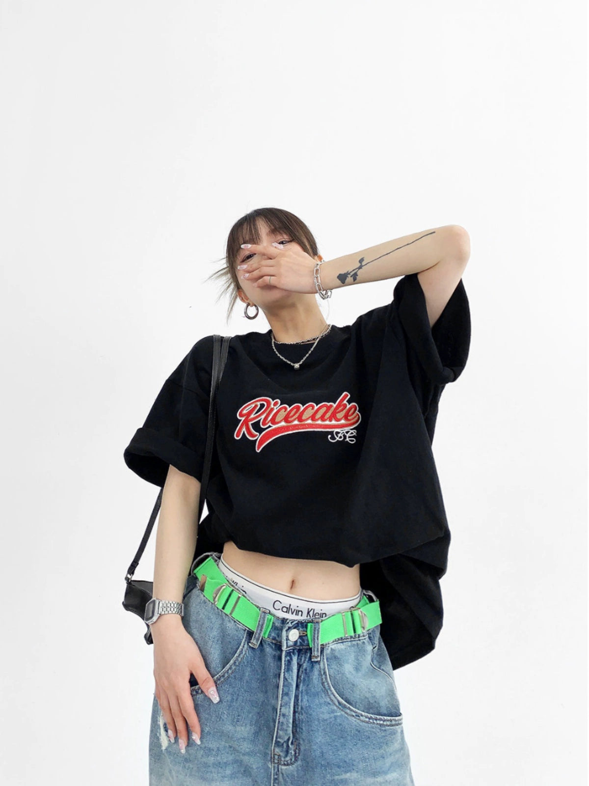 Logo Patch Oversize Short Sleeve T-Shirt NA2782