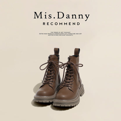 Fake Fur-Lined Lace-Up Boots NA8665