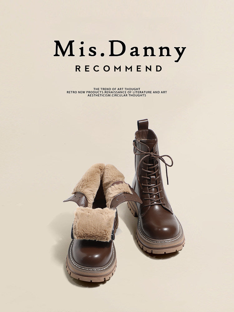 Short Thick Lining Martin Boots NA8778