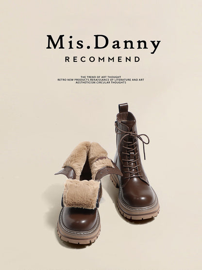 Short Thick Lining Martin Boots NA8778
