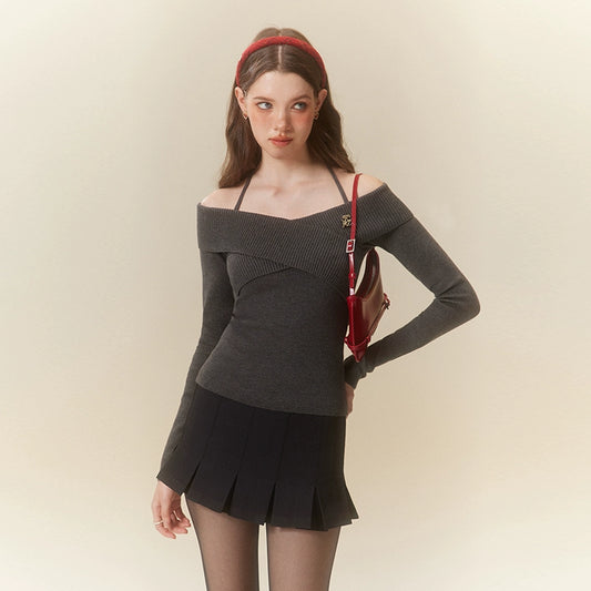 One Shoulder Knitted Sweater NA4140
