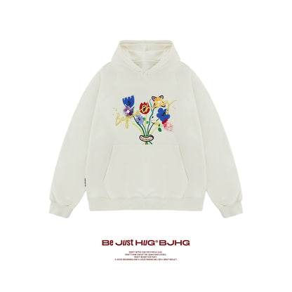 Flower Design Oversize Hoodie NA6076