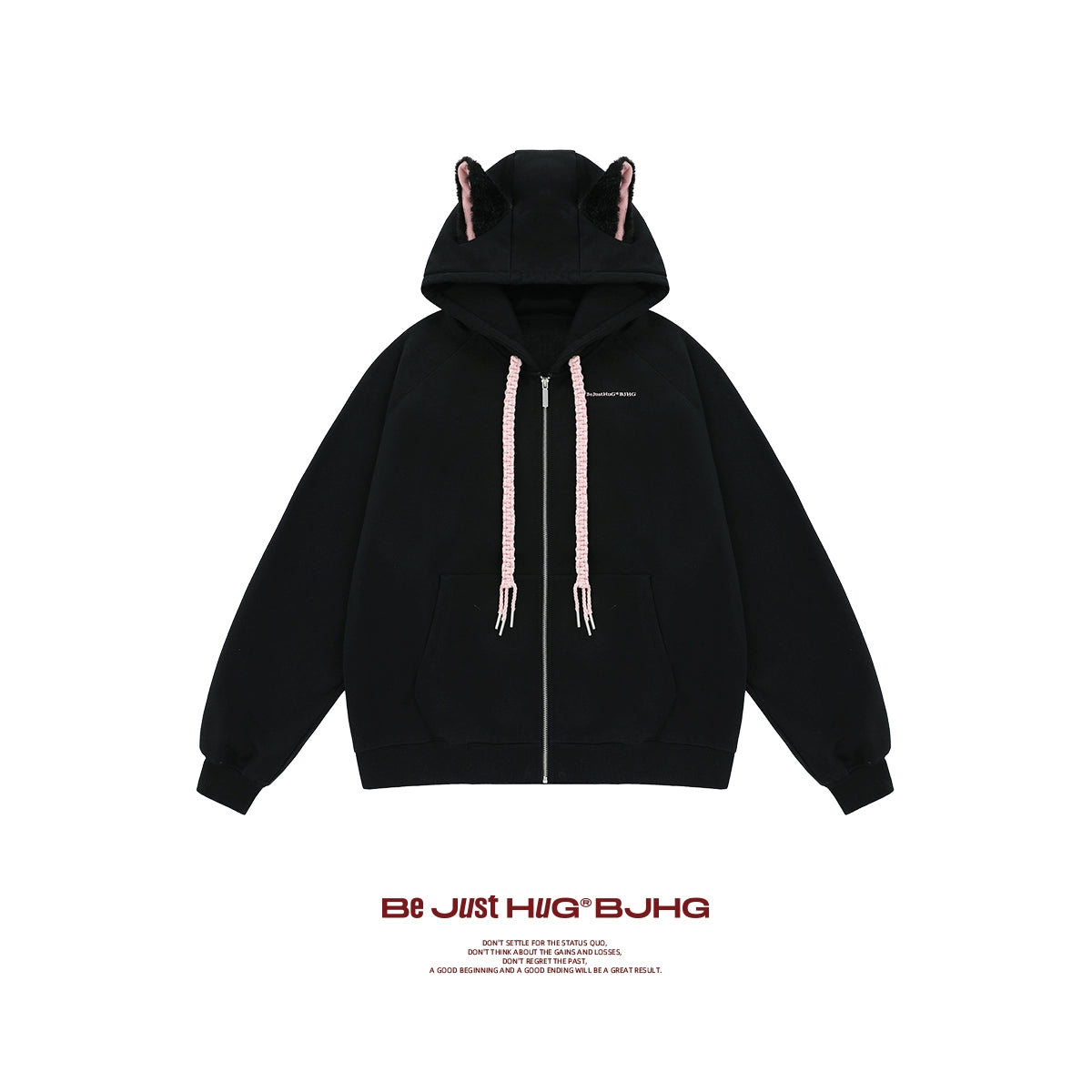 Ear Fleece Oversize Zipper Hoodie NA6088