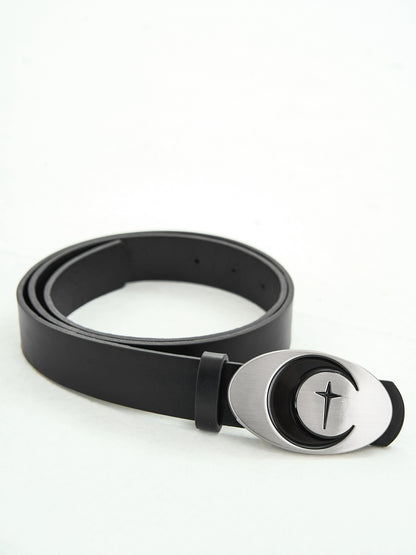 Metal Crescent Moon Button Belt NA2939