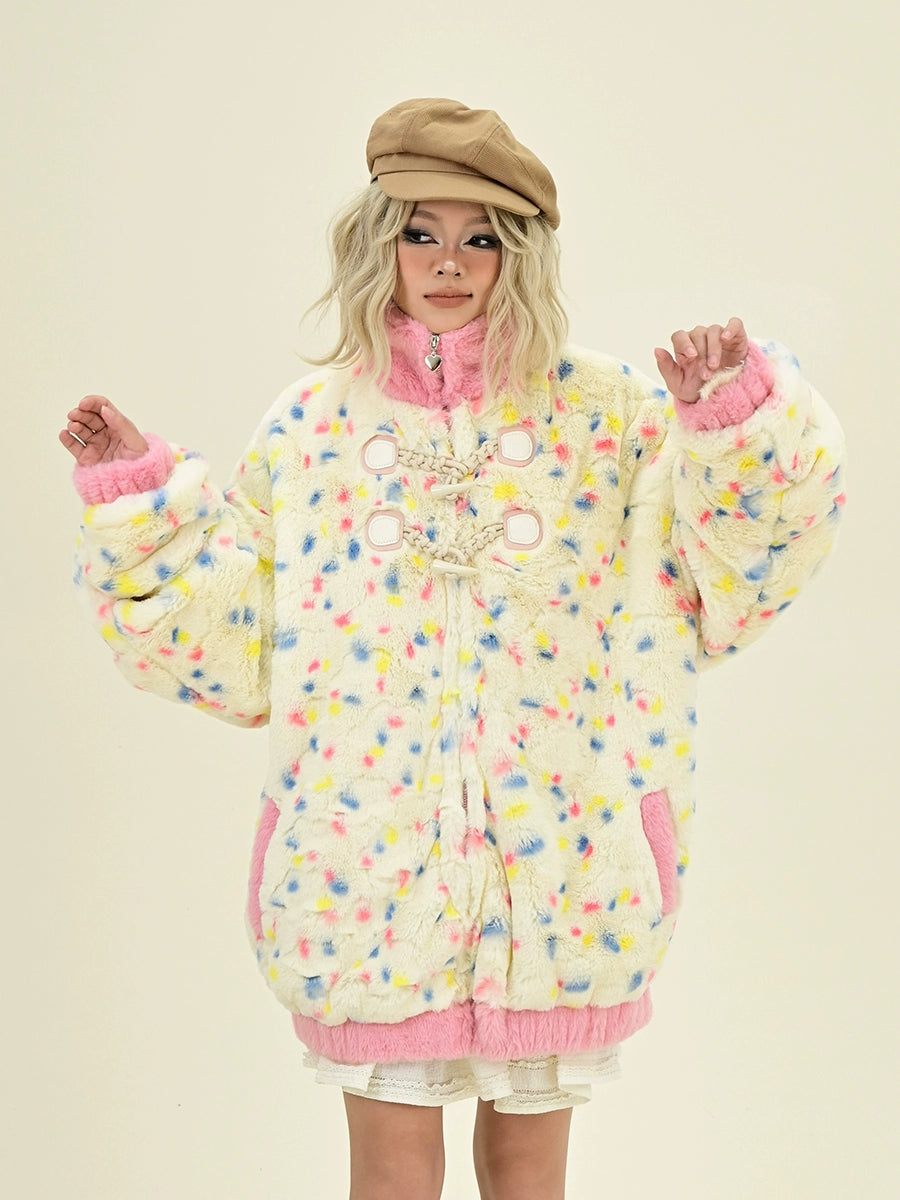 Polka Dot Boa Quilting Jacket NA6408